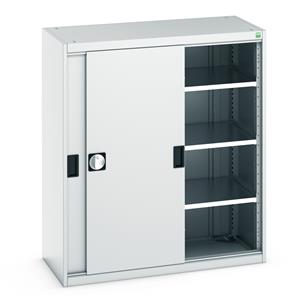 Bott Cubio Sliding Solid Door Cupboards with shelves and drawers 1600mm high option available Bott Cubio Cupboard with Sliding Doors 1200H x1050Wx525mmD
